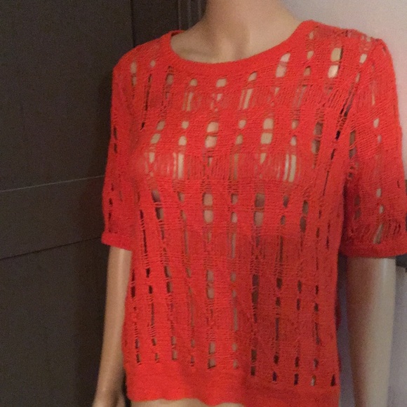 Anthropology MOTH hollow out hi/low sweater. Colorful & cute wardrobe addition - Picture 1 of 8